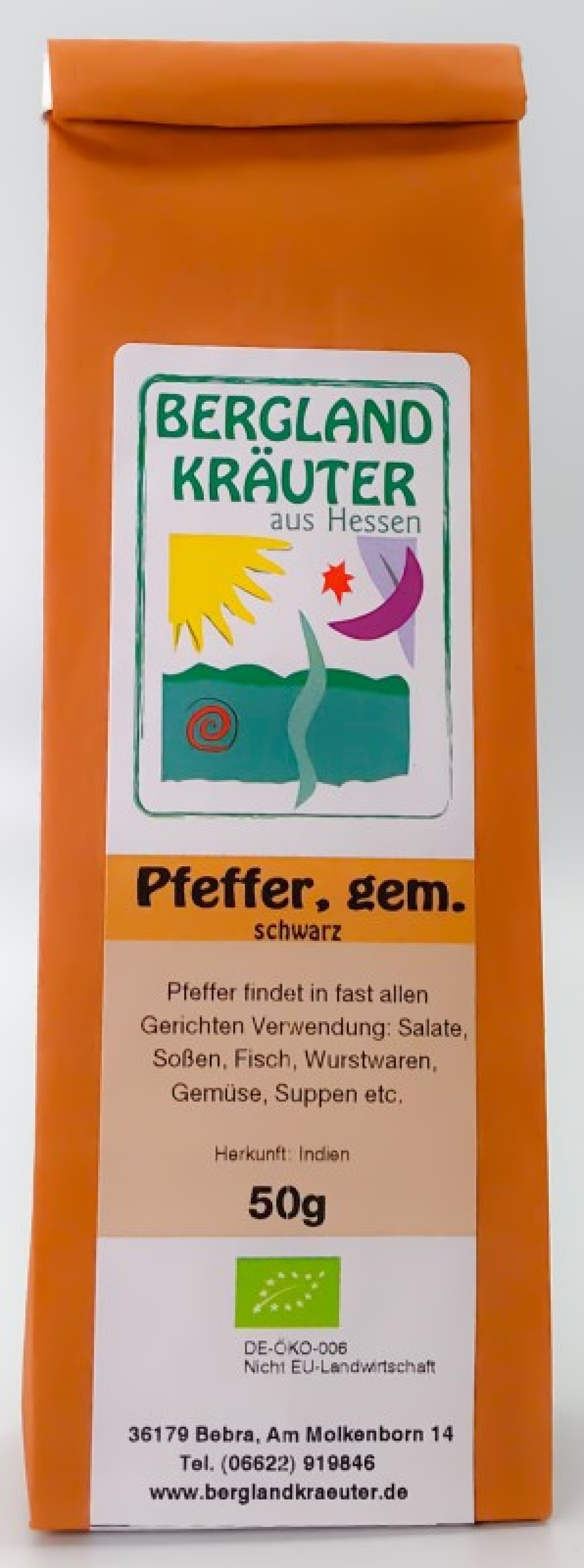 Pfeffer, schwarz, gem. 50g